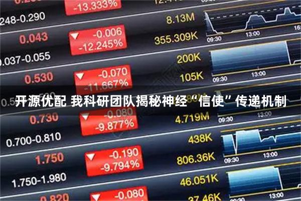 开源优配 我科研团队揭秘神经“信使”传递机制