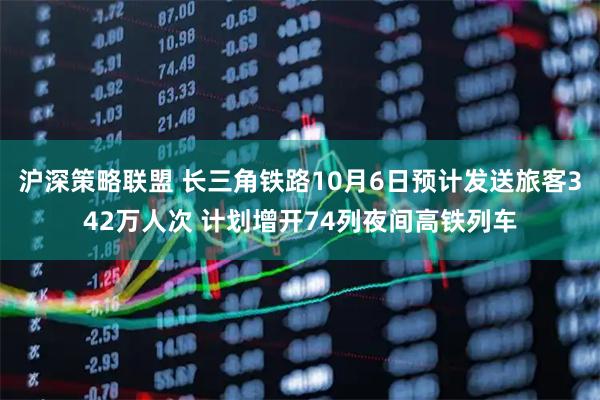 沪深策略联盟 长三角铁路10月6日预计发送旅客342万人次 计划增开74列夜间高铁列车
